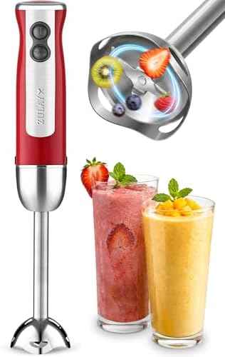 Zulay Kitchen Immersion Blender 800W Hand Blender with Turbo Mode