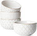 LE TAUCI 3.5 Inch Small Bowls, TINY Embossed Ceramic Dip Bowls, Sauce