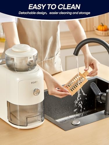 FOHERE 6-in-1 Electric Cheese Grater Slicer Shredder