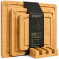 BAMBANG Bamboo Cutting Board Set, 3-Piece Wooden Chopping Boards for