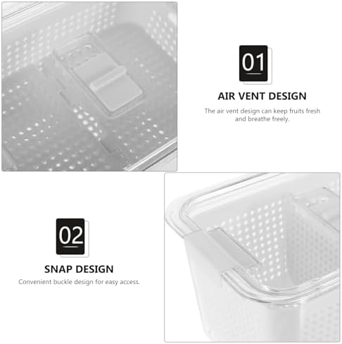 Beavorty Sealing Crisper Storage Container with 2 Compartments