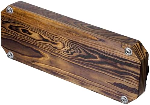 MyGift Wooden Vanity Tray, Rustic Burnt Solid Wood Toilet Tank Tray