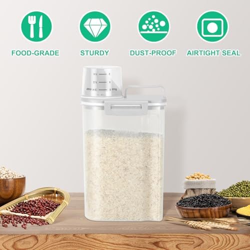 TBMax Rice Storage container 4 Lbs, Small Rice Dispenser with
