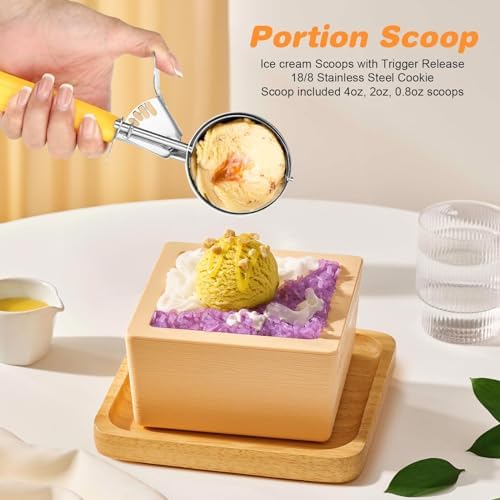 Ice Cream Scoop with Trigger, Cookie Scoops Set of 3 Portion Scoop