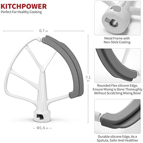 KITCHPOWER 6 Quart Beater for KitchenAid Bowl-Lift Mixers