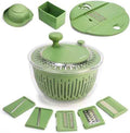 SUSTEAS Salad Spinner Large, Lettuce Spinner with 5 Blade Slicer, 5Qt