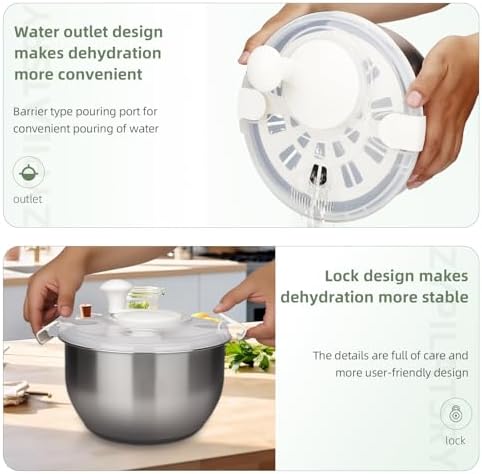 6L Stainless Steel Salad Rotator