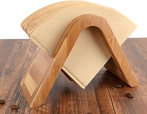 Bamboo Coffee Filter Holder - Storage Rack & Stand for 4 Filter Papers
