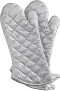 New Star Foodservice Oven Mitts with Extra Defense, up to 400F, Silver