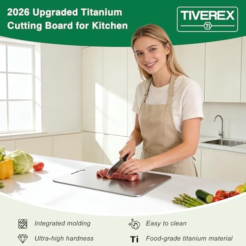 100% Pure Titanium Cutting Boards for Kitchen (9.7 × 5.7 inches)