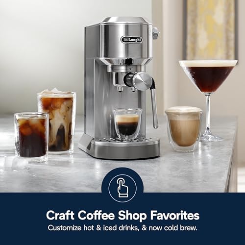 De'Longhi Dedica Duo Compact Espresso Machine, Stainless Steel
