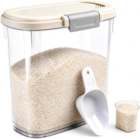 Large Rice Storage Container, 15-20 Lbs