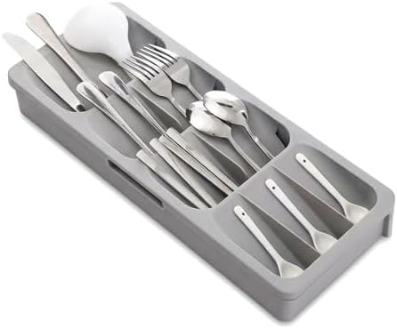 Flexible Silicone Utensil Drawer Organizer, Large Capacity Cutlery