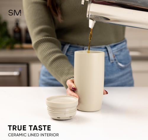 Simple Modern Insulated Travel Coffee Mug 360° Lid | 16oz | Black