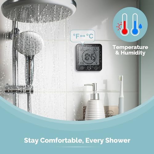KADAMS Waterproof Shower Clock with Countdown Timer