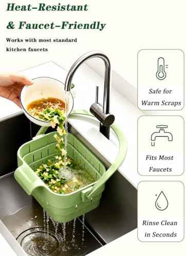 Foldable Hanging Sink Drain Basket, Detachable