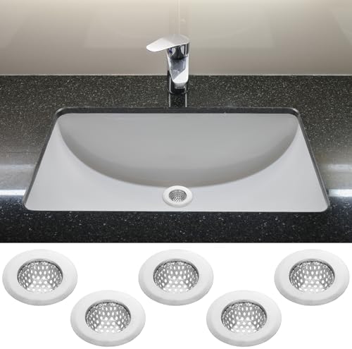 5 Pack Drain Cover Bathroom Sink Stainless Steel Sink Strainer