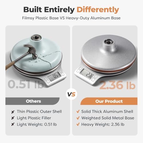 Kootek 12" Cake Turntable, Silver