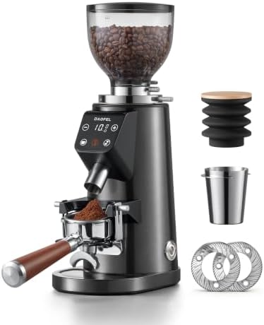 DAOFEL 64MM Flat Burr Coffee Grinder, 100 Settings