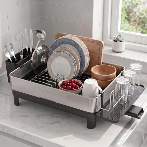 Dish Drying Rack, 17-Inch, Stainless Steel