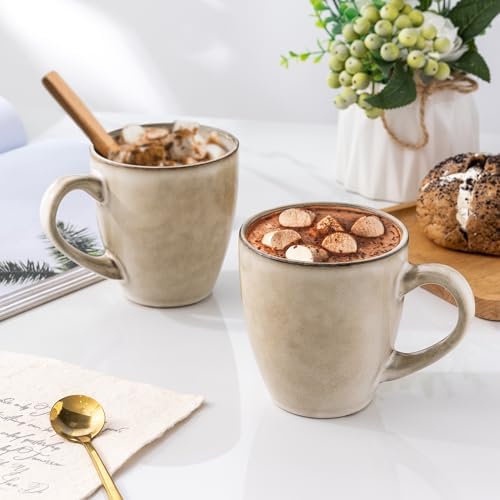 GBhome Ceramic Coffee Mugs Set of 6, 12oz Stoneware Coffee Mugs Set