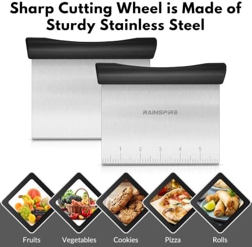 Multi-Purpose Stainless Steel Bench Scraper Dough Blender & Pastry