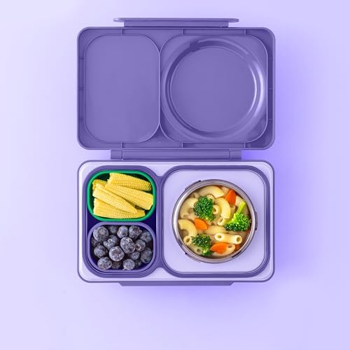 Omie OmieBox UP Leakproof Dip Containers, 2 Pack, Purple/Green