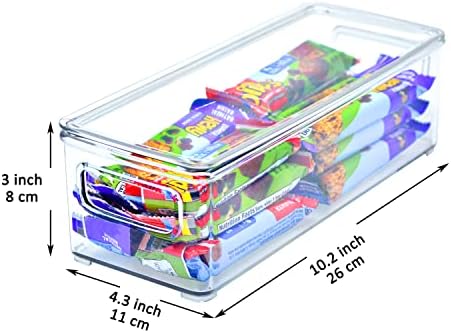 Youngever 2 Pack Stackable Plastic Storage Organizer Container Bins