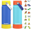 18oz Kids Insulated Water Bottle, 2 Pack Straw Cup