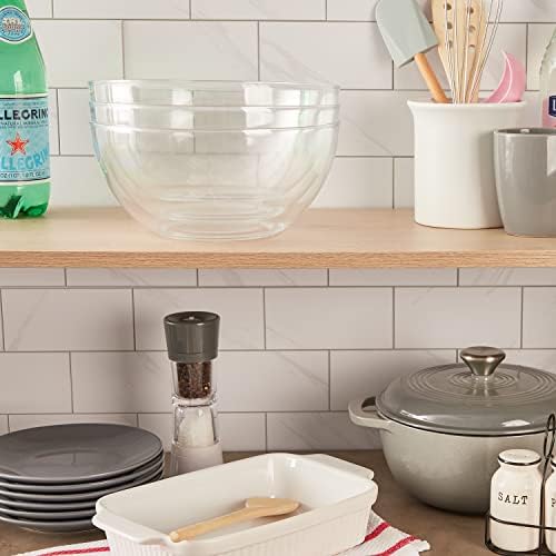 US Acrylic Vista Clear Plastic Salad and Serving 10-inch Bowls | set