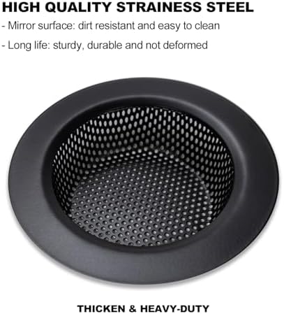 Huntonry 2-Pack Kitchen Sink Drain Strainers, 4.5-Inch