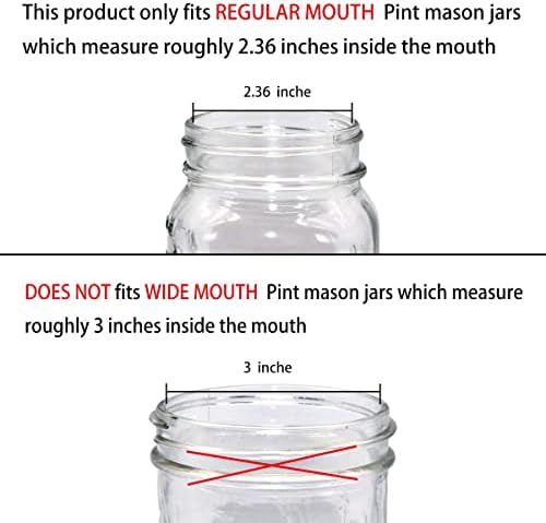 Amolliar Mason Jar Foaming Soap Dispenser Pump Lids, Brushed Nickel