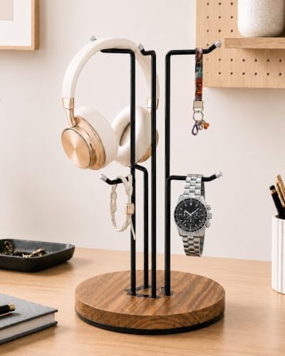 360° Rotating Coffee Mug Holder, 6-Hook Mug Tree for Large Cups