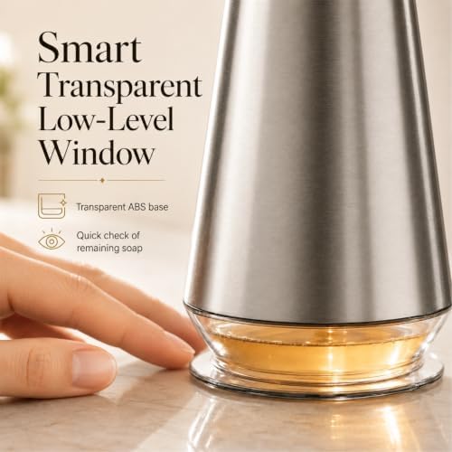 Stainless Steel Soap Dispenser with Adjustable Output