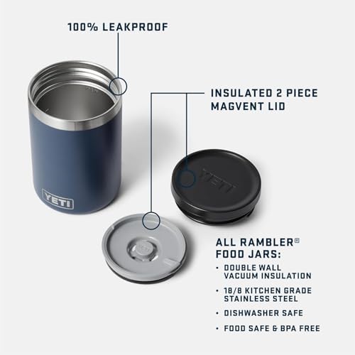 YETI Rambler 16 oz Food Jar, Vacuum Insulated, Stainless Steel, With
