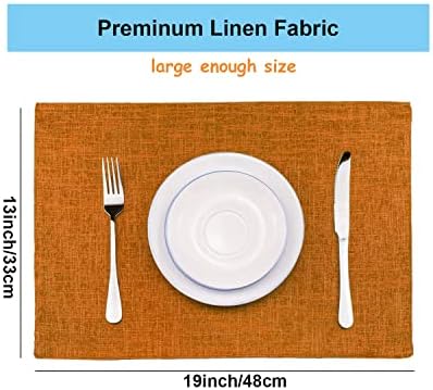 Weabetfu Cloth Placemats Set of 6 Heat Resistant Dining Table Place