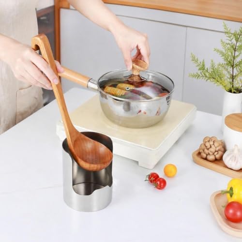 Multifunctional Kitchen Utensil Holder, Stainless Steel Spoon Rest