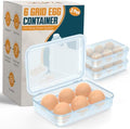 ZPU Camping Egg Holder, 2 Pack, 6-Grid, Blue