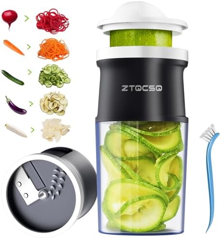 5-in-1 Safe Vegetable Mandoline Slicer, Adjustable Thickness