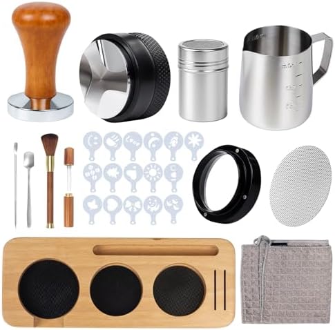 28PCS Espresso Accessories Kit,51mm Espresso Tamper Tools,Includes