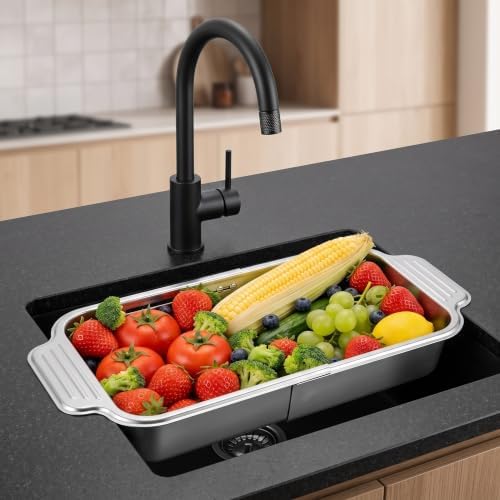 4 In 1 Collapsible Colander Strainer, 304 Stainless Steel Expandable