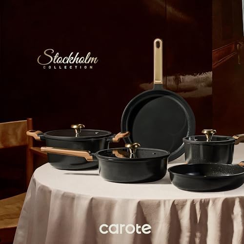 CAROTE Ceramic Cookware Sets, Pots and Pans Set, 16pcs