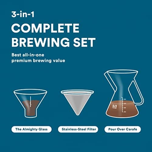 ovalware Pour Over Coffee Maker Set, 17oz