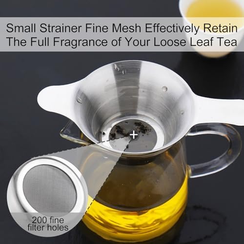 WUWEOT 6 Pcs Different Size Fine Mesh Tea Strainers, 304 Stainless