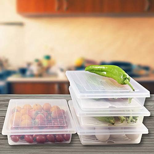 4PCS Food Storage Container, Plastic Food Containers Large
