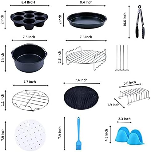 Air Fryer Accessories, Set of 12 Fit for 5.3Qt and Larger Air Fryer