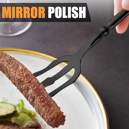 Black Unique Silverware Set,16-Piece Stainless Steel Cutlery Set for