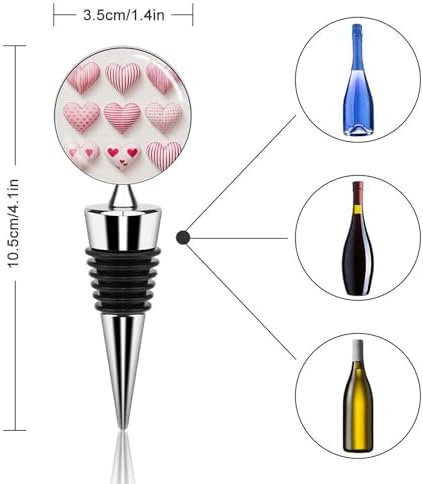 Bright Peach Heart Wine Stopper Vacuum Alloy Wine Bottle Stopper