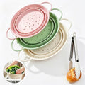 Collapsible Silicone Colander Set of 3, Tongs Included