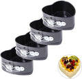 4pcs Mini Non-Stick Spring Pan | 4 Inch Heart Shaped Cake Cheesecake